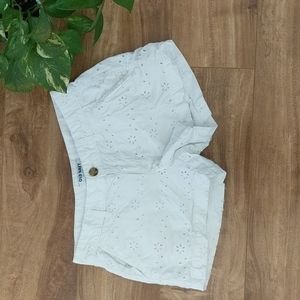 Old Navy White Eyelet Patterned Shorts